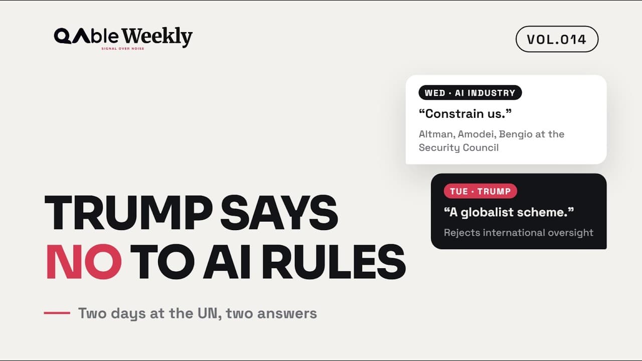 Two AI CEOs Asked the UN to Regulate Them. Their President Said No.