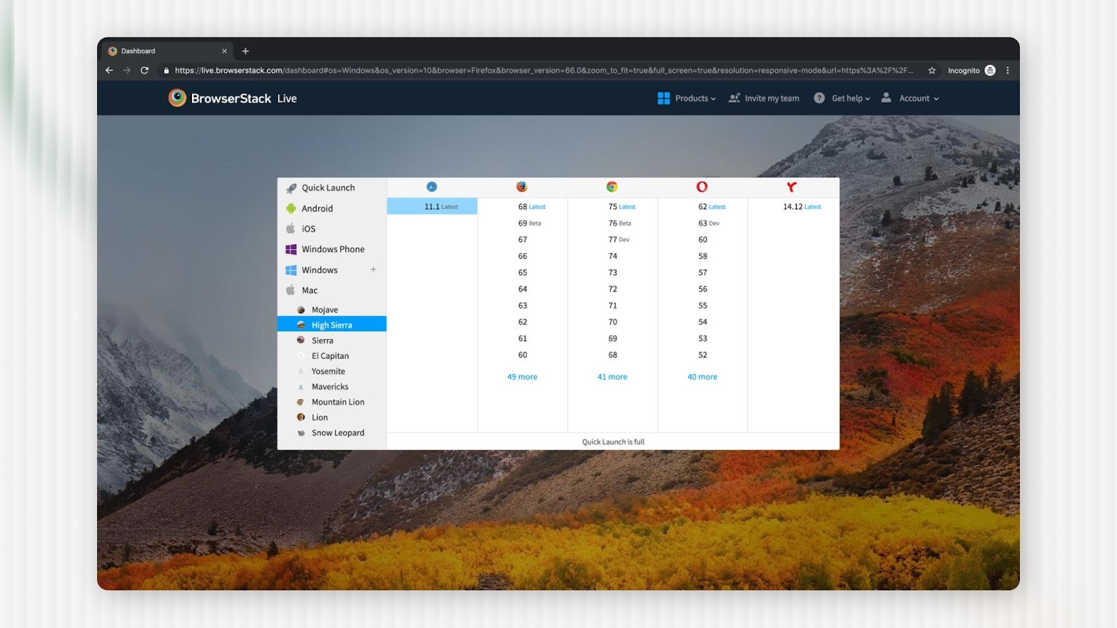 BrowserStack (Cross-Browser + Real Device Cloud)
