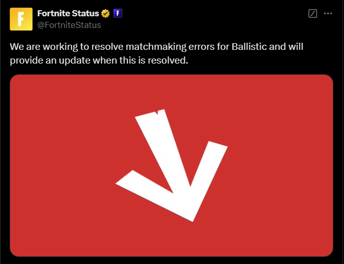 Fortnite Status Twitter Post Snapshot