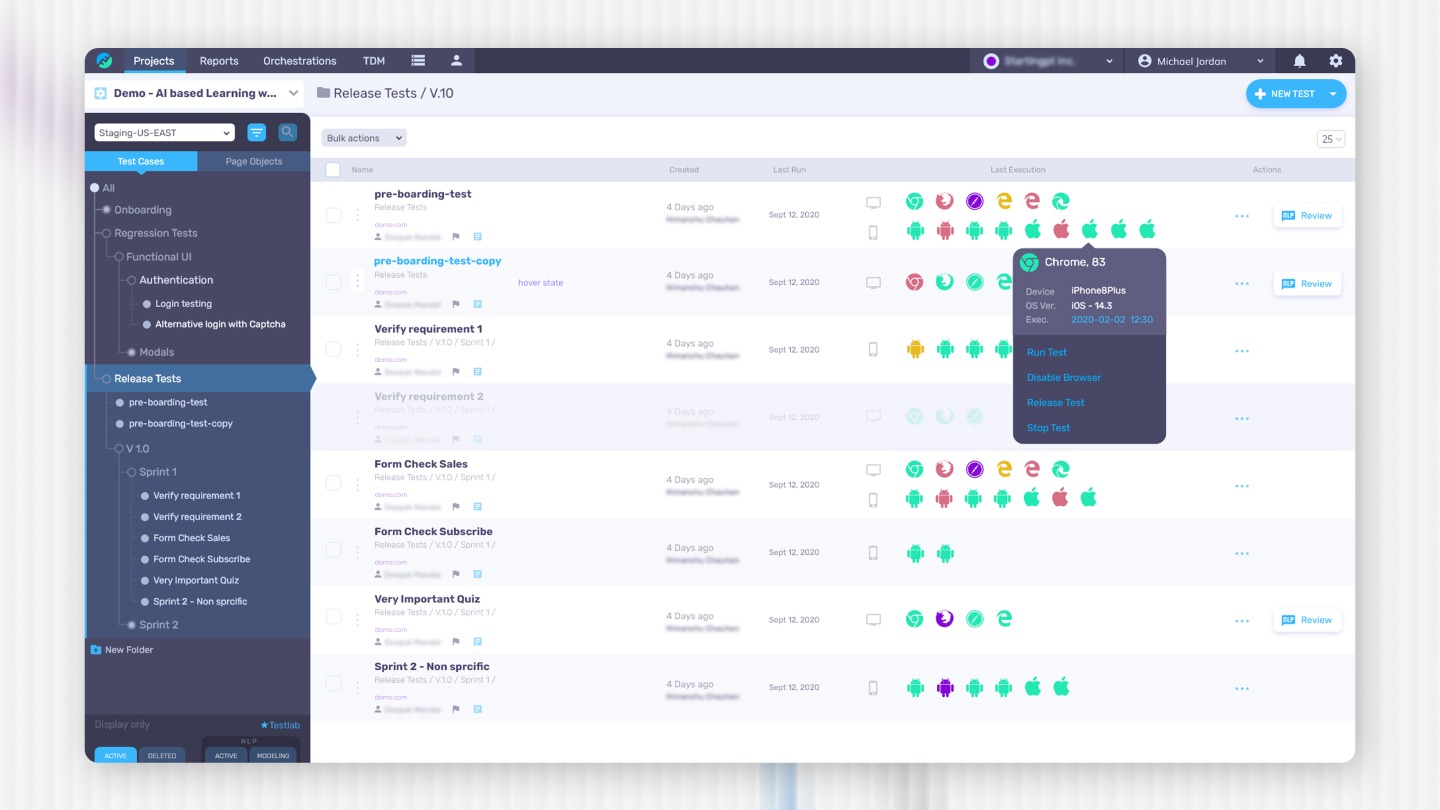 Functionize automation testing tool